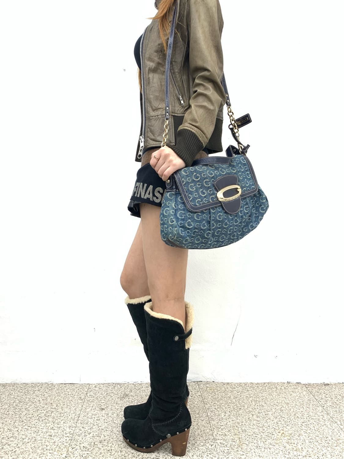 Guess 00s Pinterest mood denim shoulder  상품이미지6