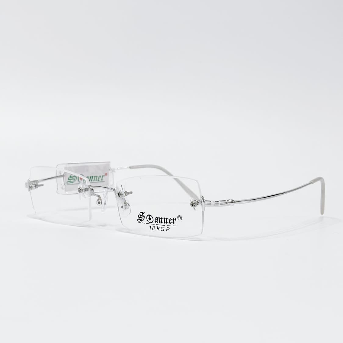 SCANNER 실버 스퀘어 무테 데드스탁 빈티지안경 상품이미지2