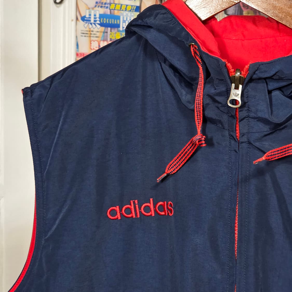 90'S 아디다스 제우교역 리버시블 패딩 조끼 상품이미지3