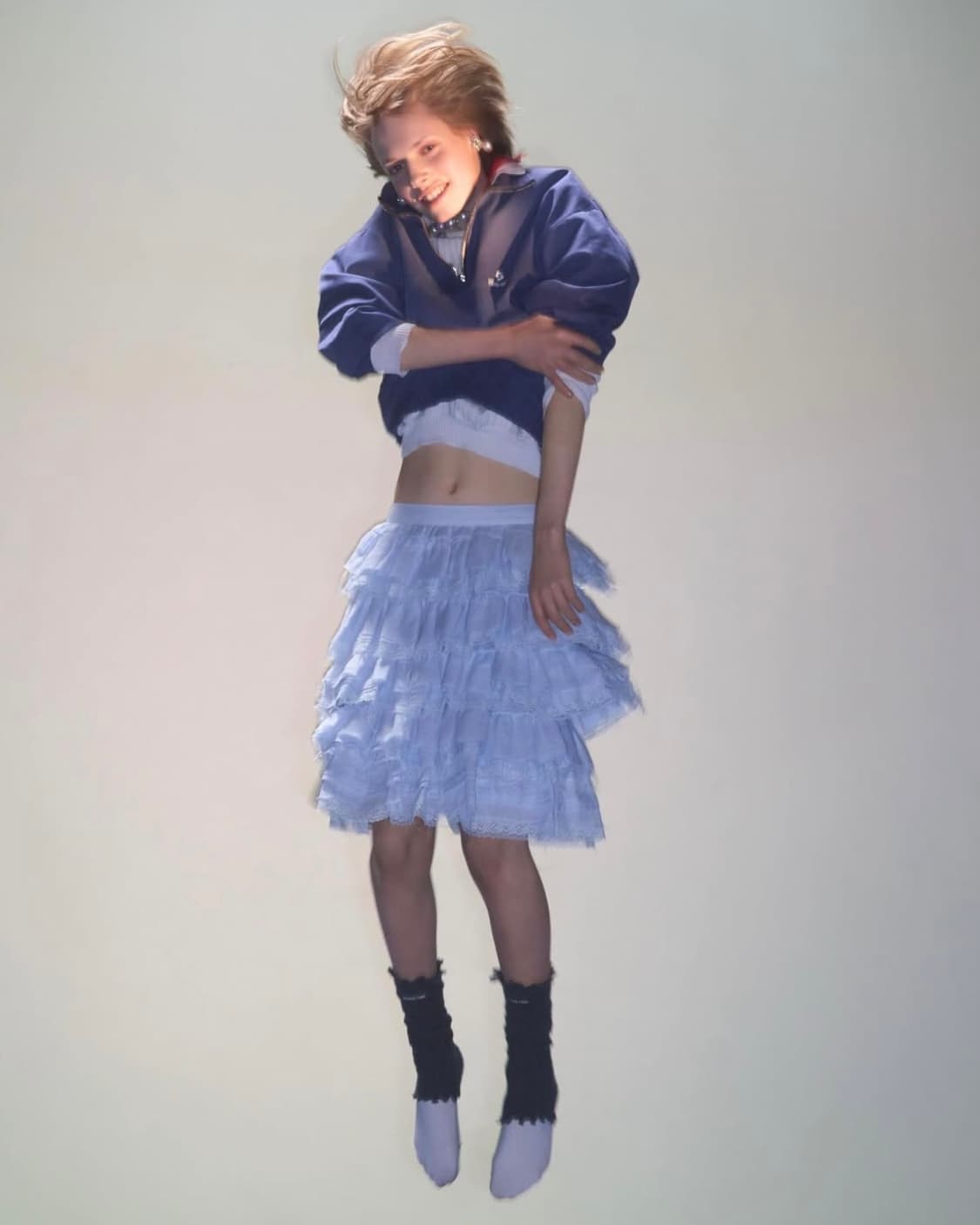 [F]슈슈통 26ss 로고 삭스 부츠/네이비 상품이미지7