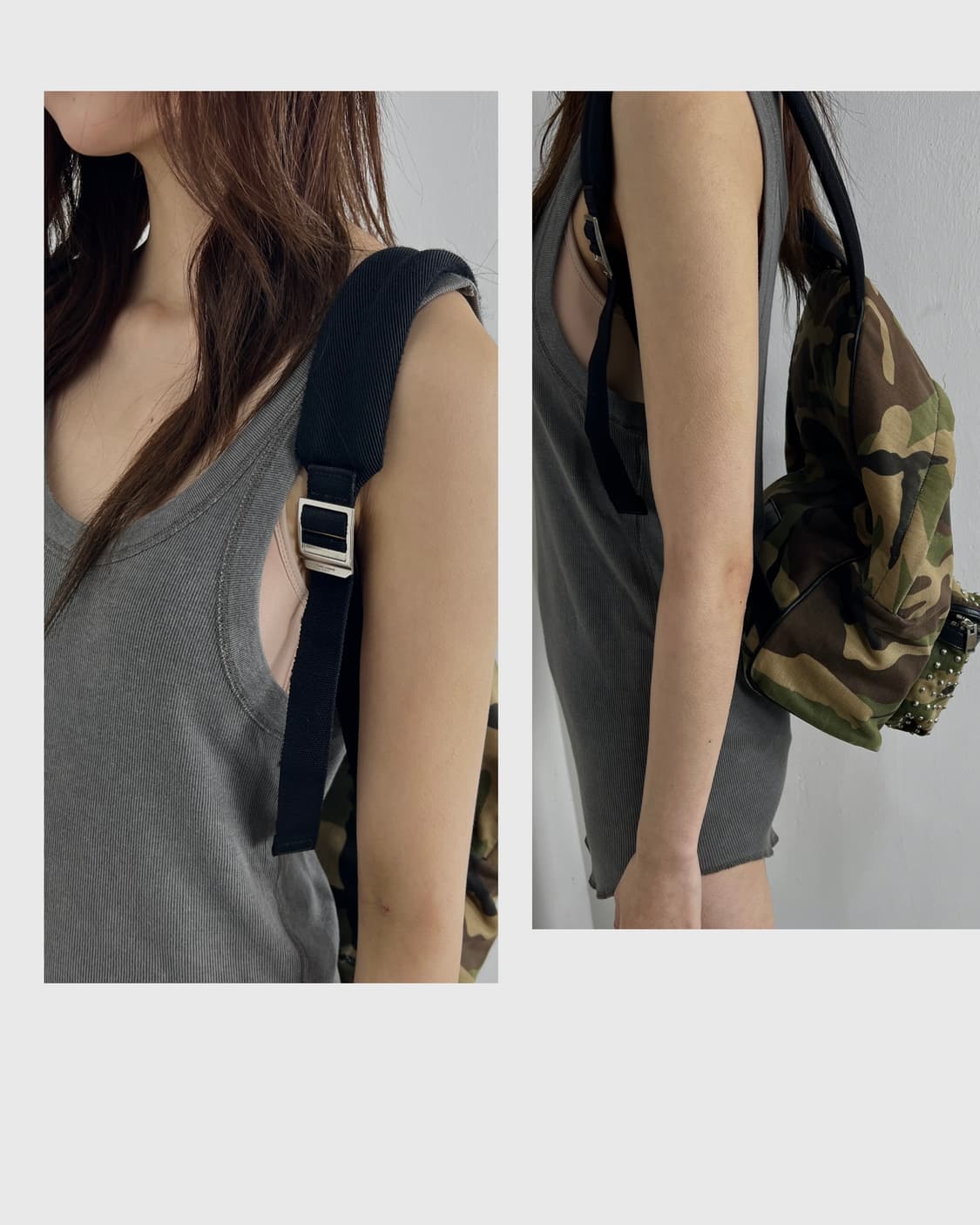 생로랑  By Hedi Slimane 카모플라쥬 스터드 시티 백팩  상품이미지2