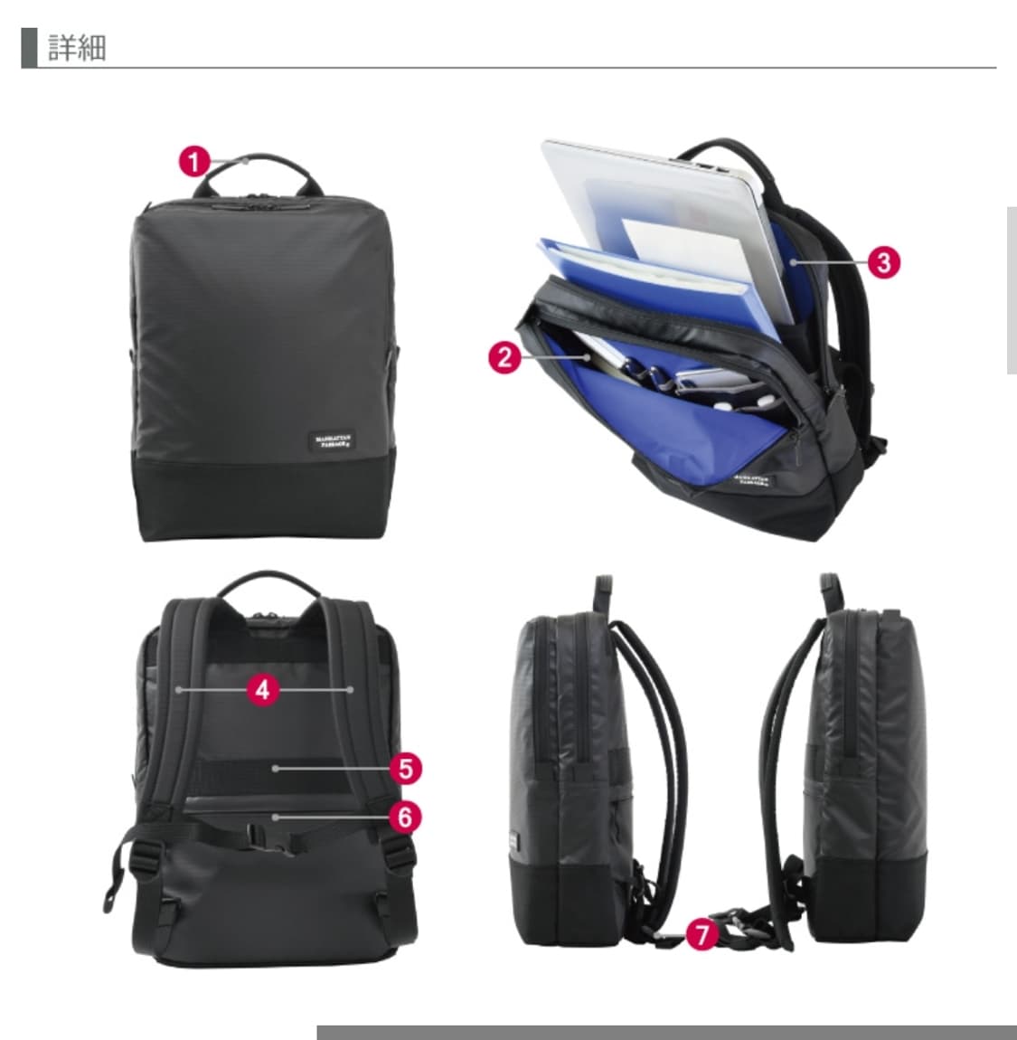 (새상품)일본 맨하탄 페세지 초경량 백팩 #3318 블랙 상품이미지3