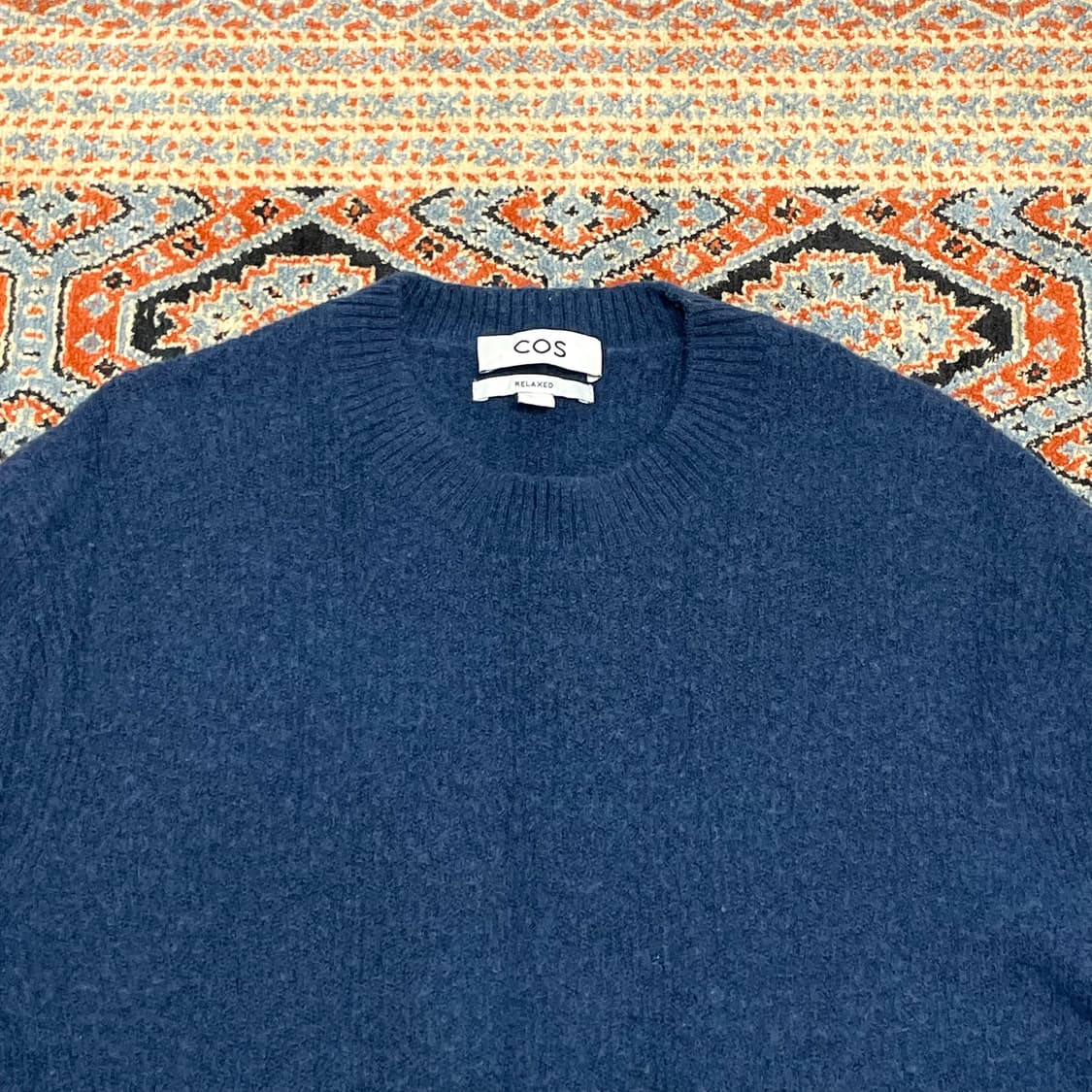 코스 블루 울혼방 모헤어 니트 남성M 상품이미지3