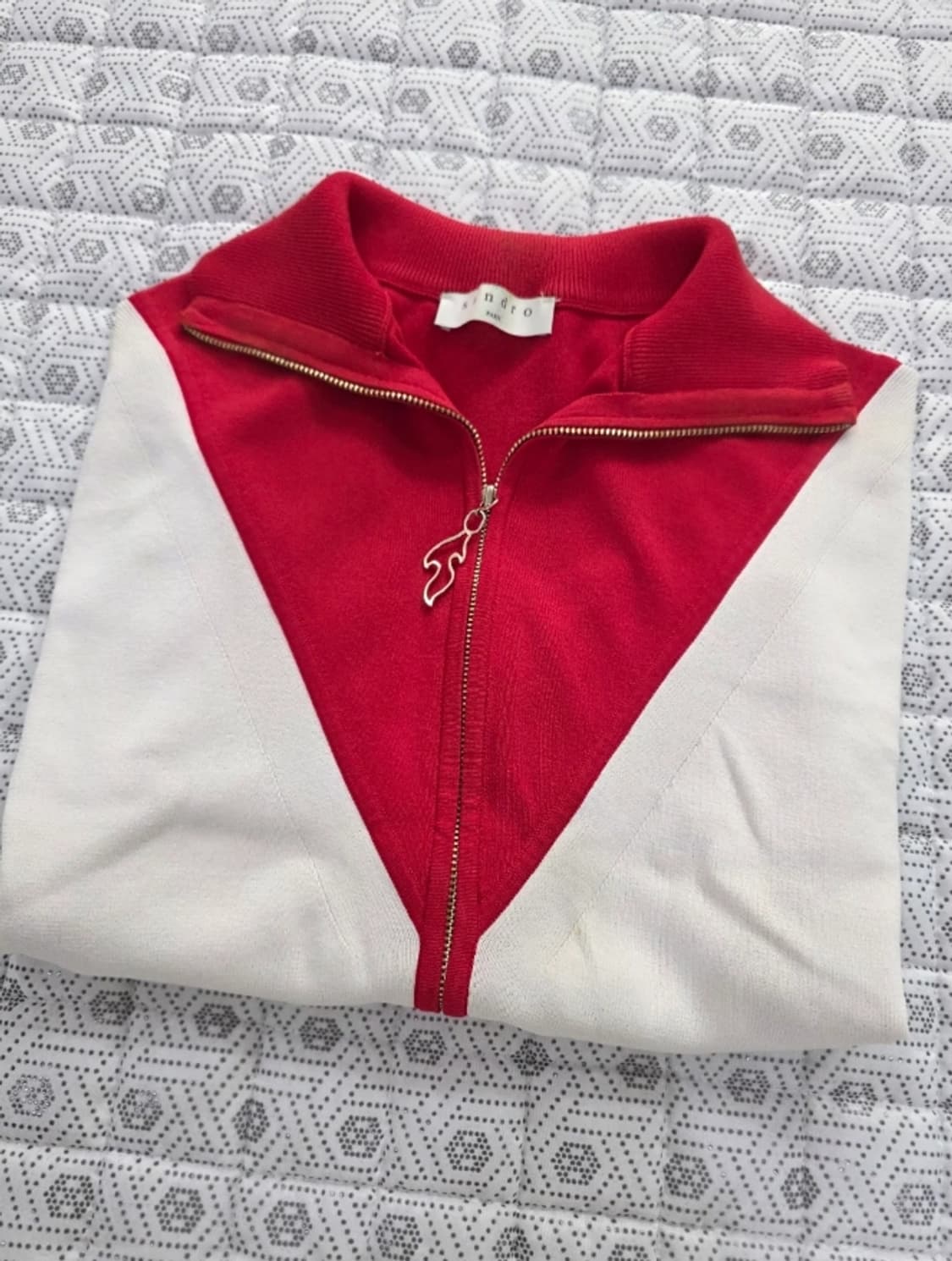 Sandro 산드로 투톤 집업 자켓 가디건 ~55 상품이미지5