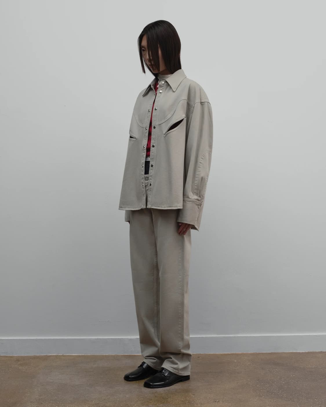 [S,M,L]커미션 25fw Rider 오버 셔츠 상품이미지5