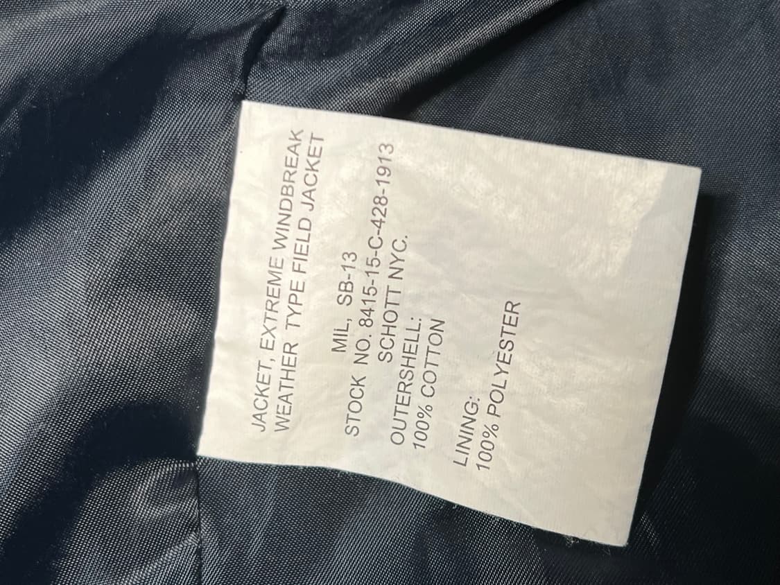 Schott x Cuento 네이비 필드자켓 상품이미지5