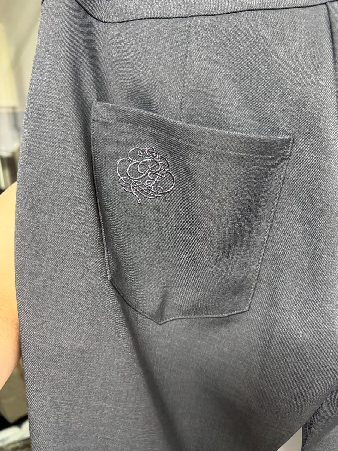 플리즈노팔로우 소피아 리본 부츠컷 슬렉스 차콜1사이즈 상품이미지4