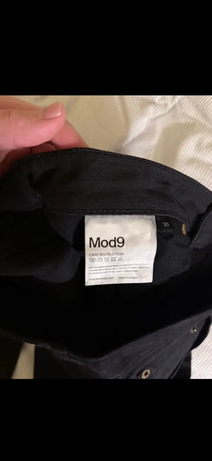 모드나인 블랙데님팬츠 상품이미지4