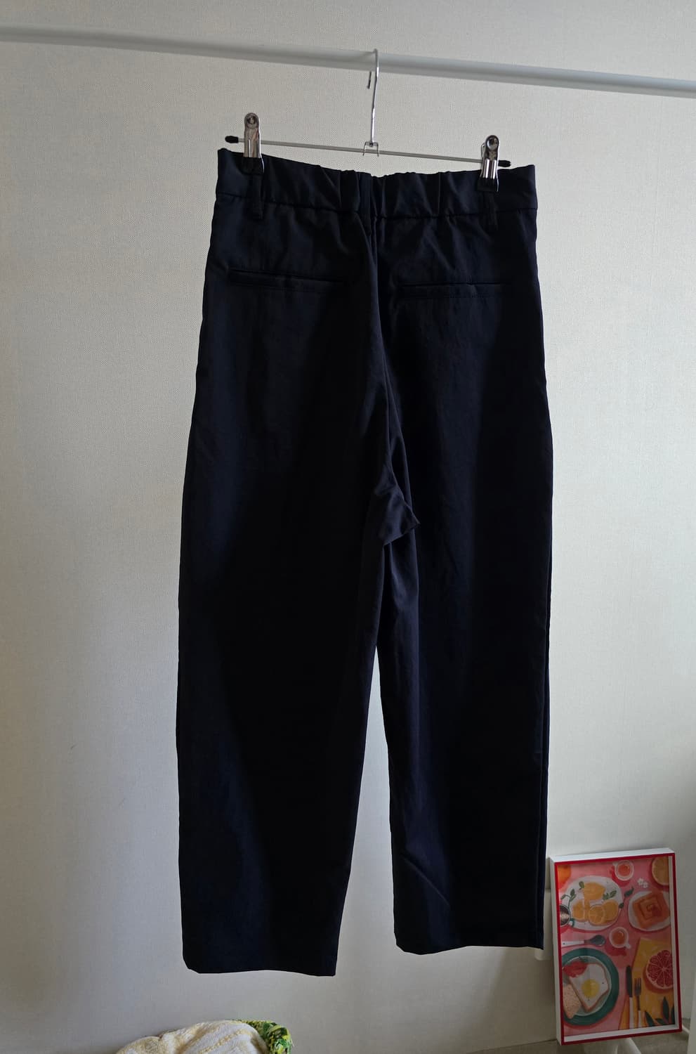 일본 MUJI 네이비 슬랙스(프라다천 느낌) 상품이미지3