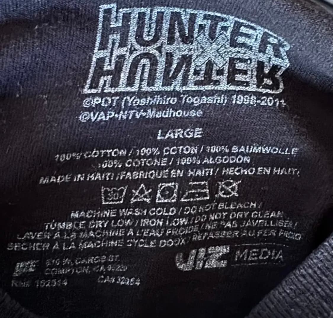 헌터x헌터 빈티지 티셔츠 L 상품이미지2