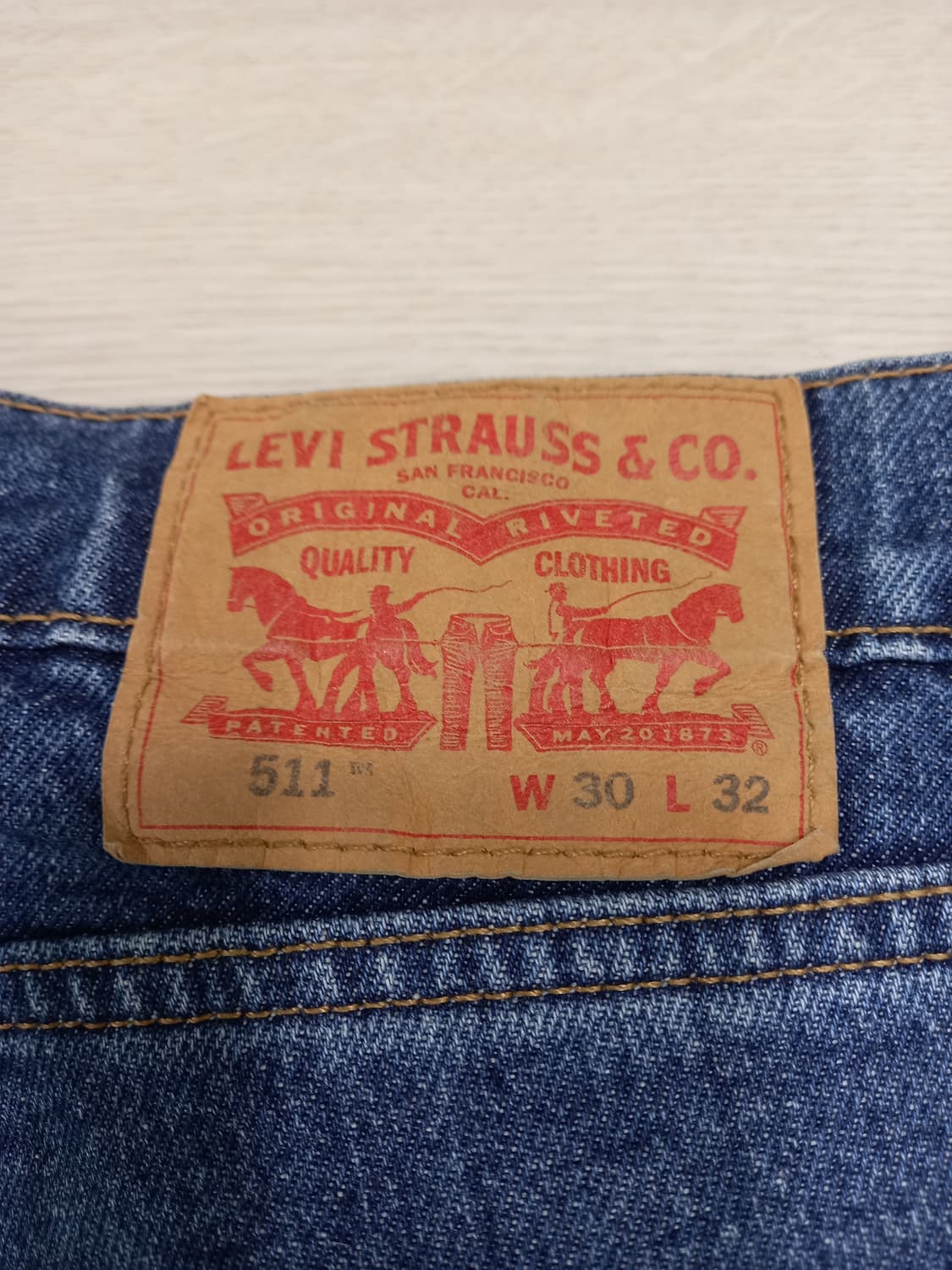 30 리바이스511 워싱 스판 슬림일자진 찢청 30-174 상품이미지5