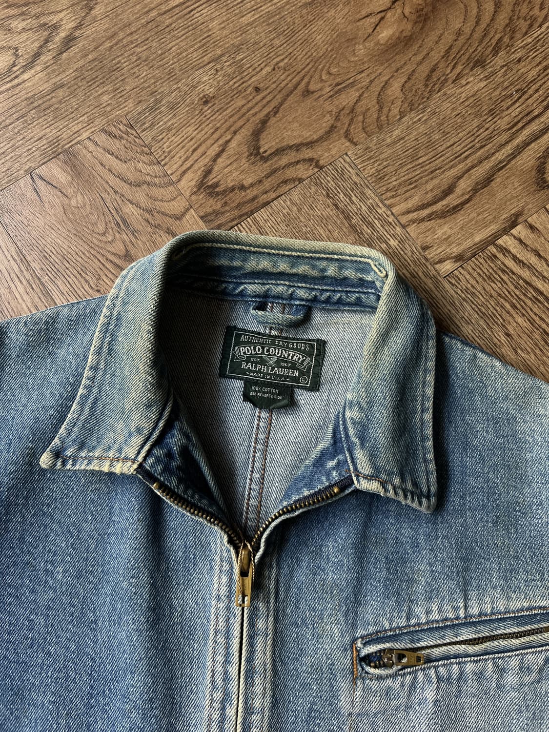 [L]90's 폴로 컨트리 Made in USA 91-B 타입 데님 자켓 상품이미지2