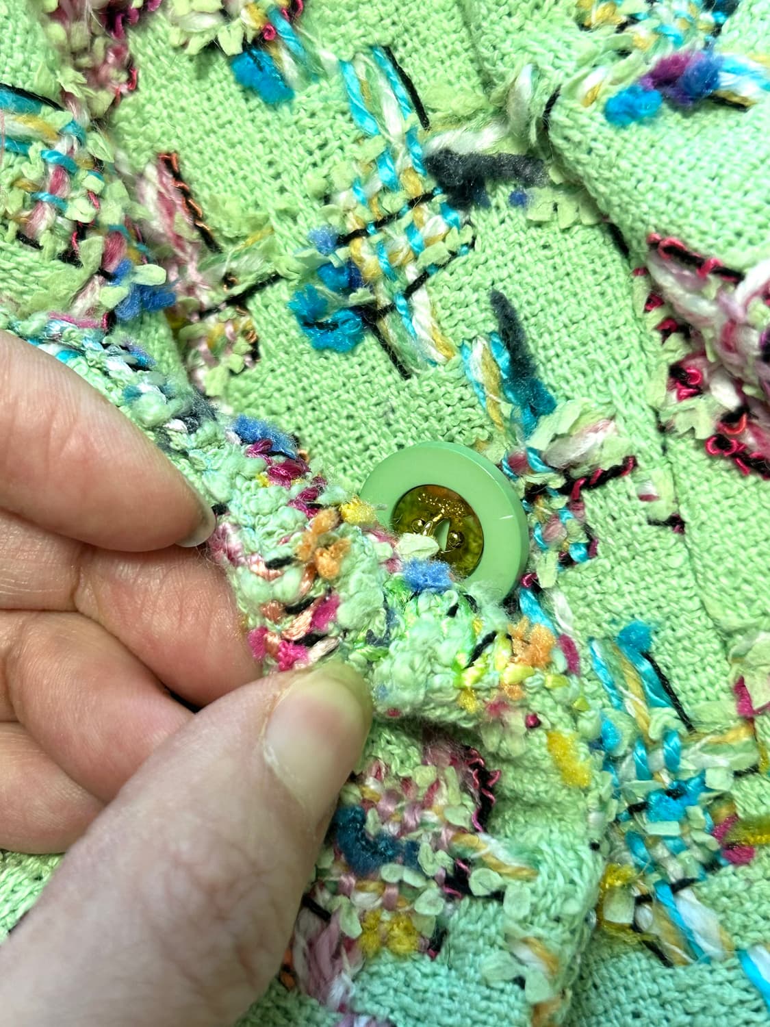 샤넬 1995 S/S collection 민트그린 트위드자켓 상품이미지8