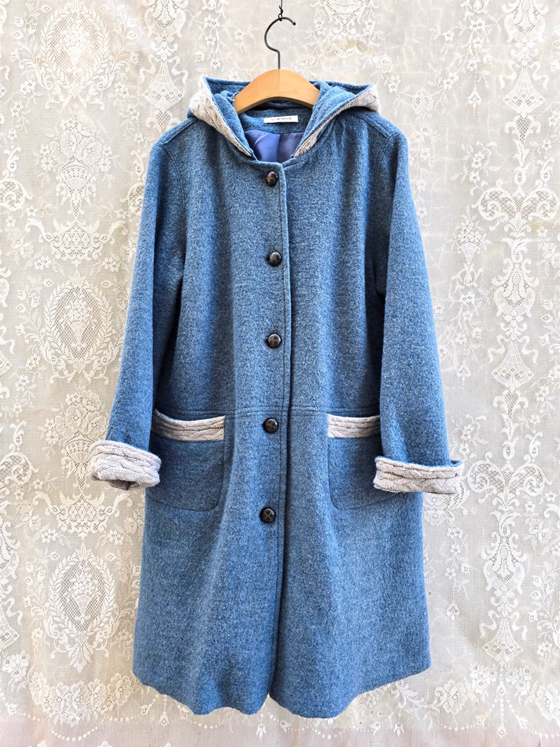 일본 셀프 서비스 울 후드코트 상품이미지1