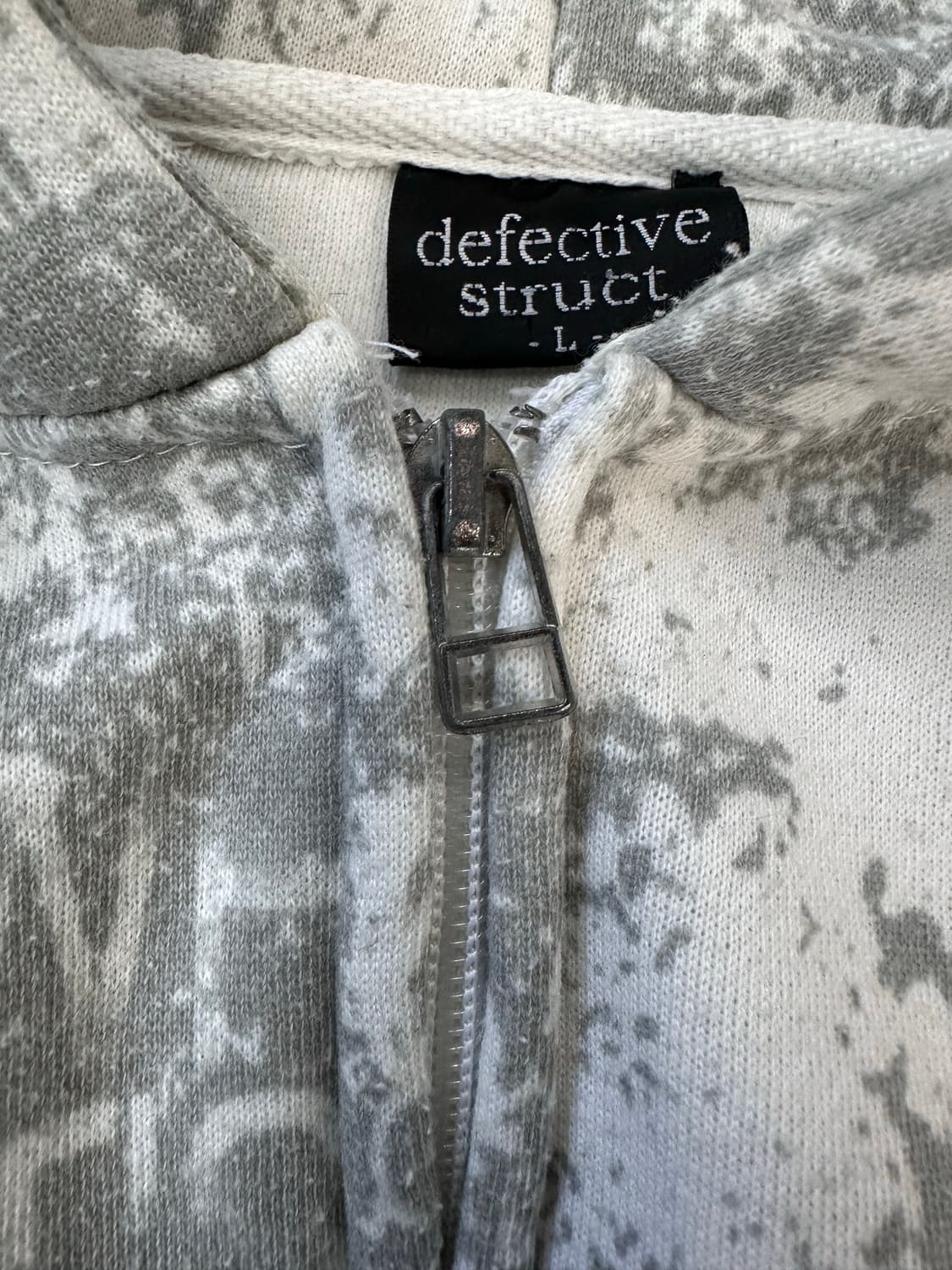 grunge printing hood zip-up 상품이미지6