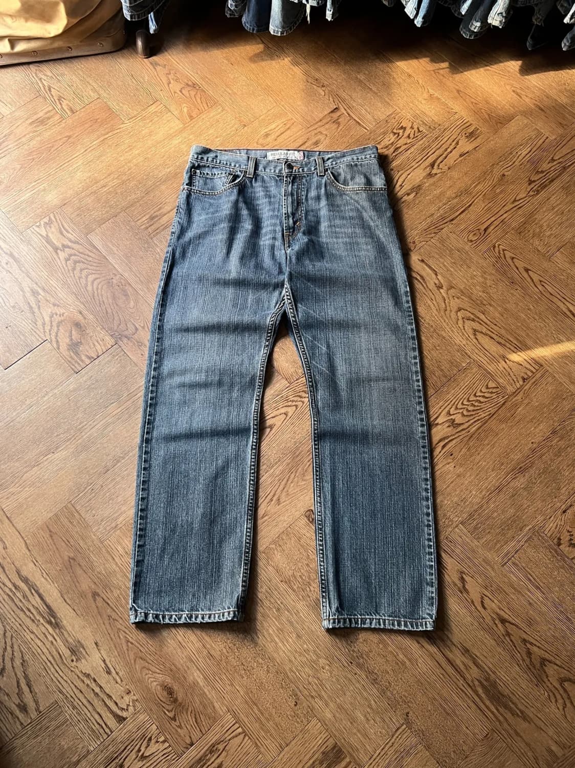 [34]00's 리바이스 USA 505 빈티지 워싱 스트레이트 데님 팬츠 상품이미지1