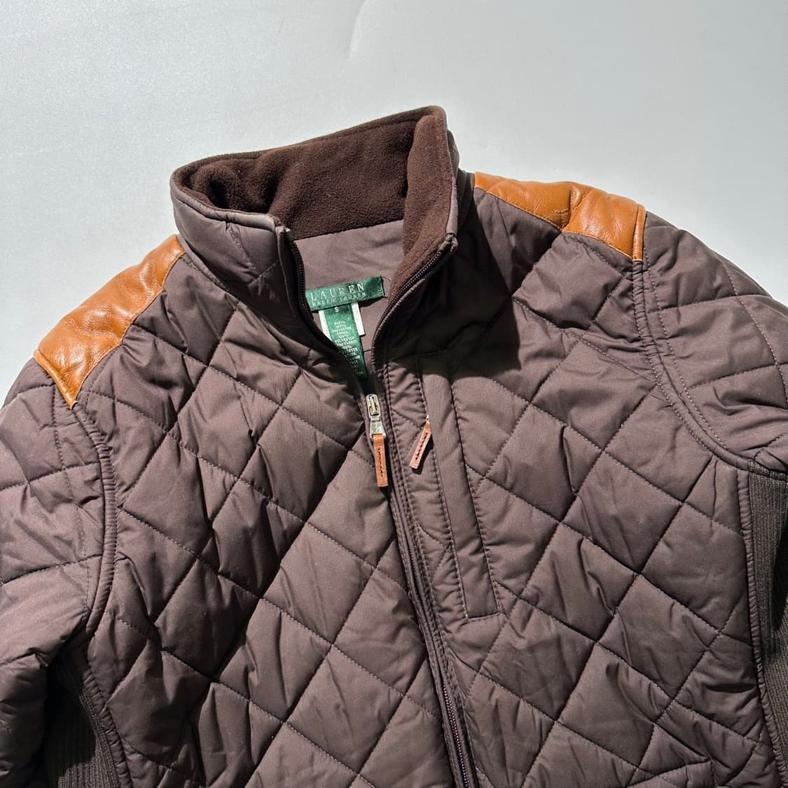 로렌 랄프로렌 레더 패치 퀼팅 자켓 상품이미지4