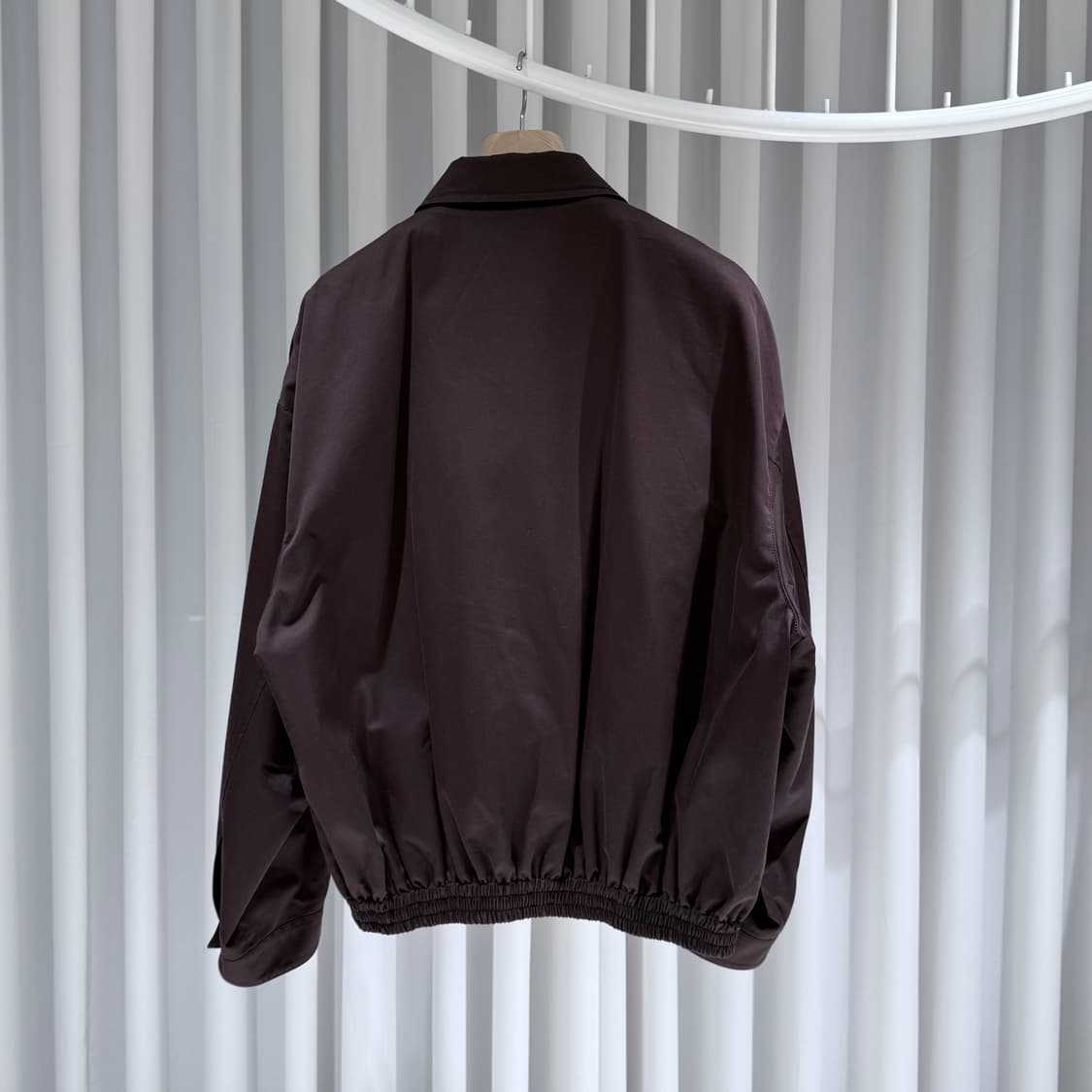 40 / 미우미우 워시드 개버딘 코코아 브라운 블루종 자켓 상품이미지4