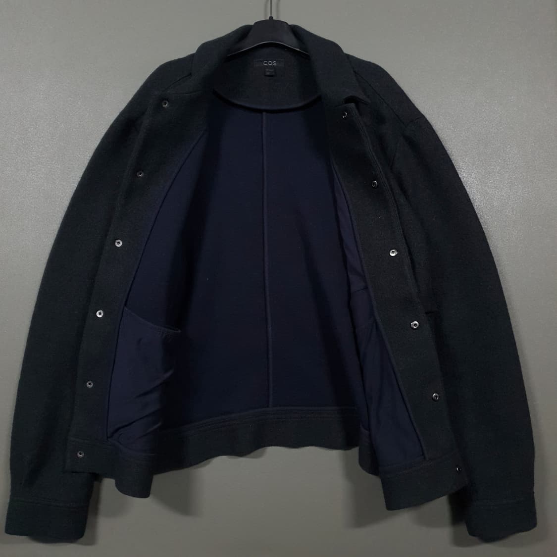 실측 XL (105) COS 보일드 울 테일러드 자켓 미드나잇브라운 상품이미지7