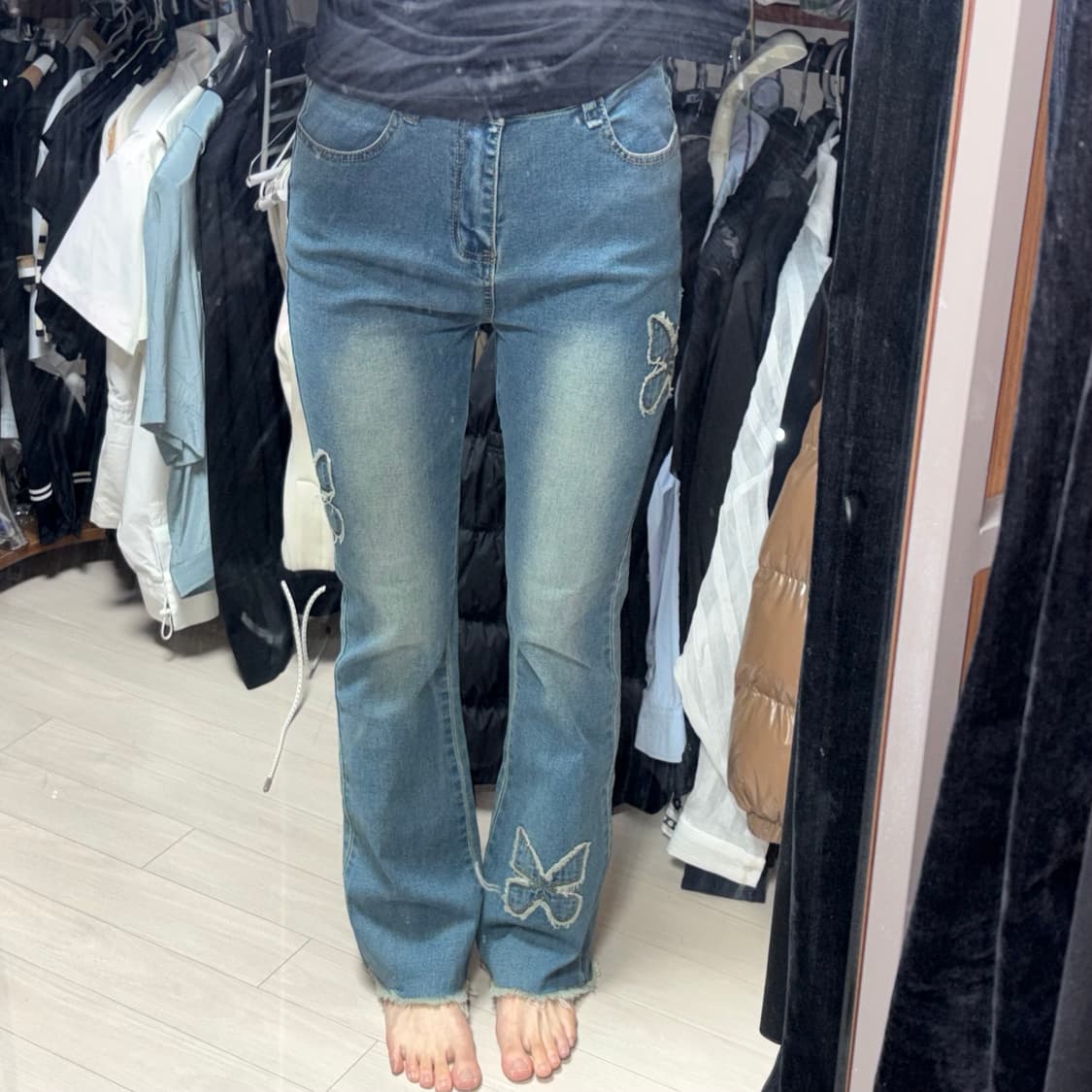 페일로즈 나비 청바지 상품이미지1