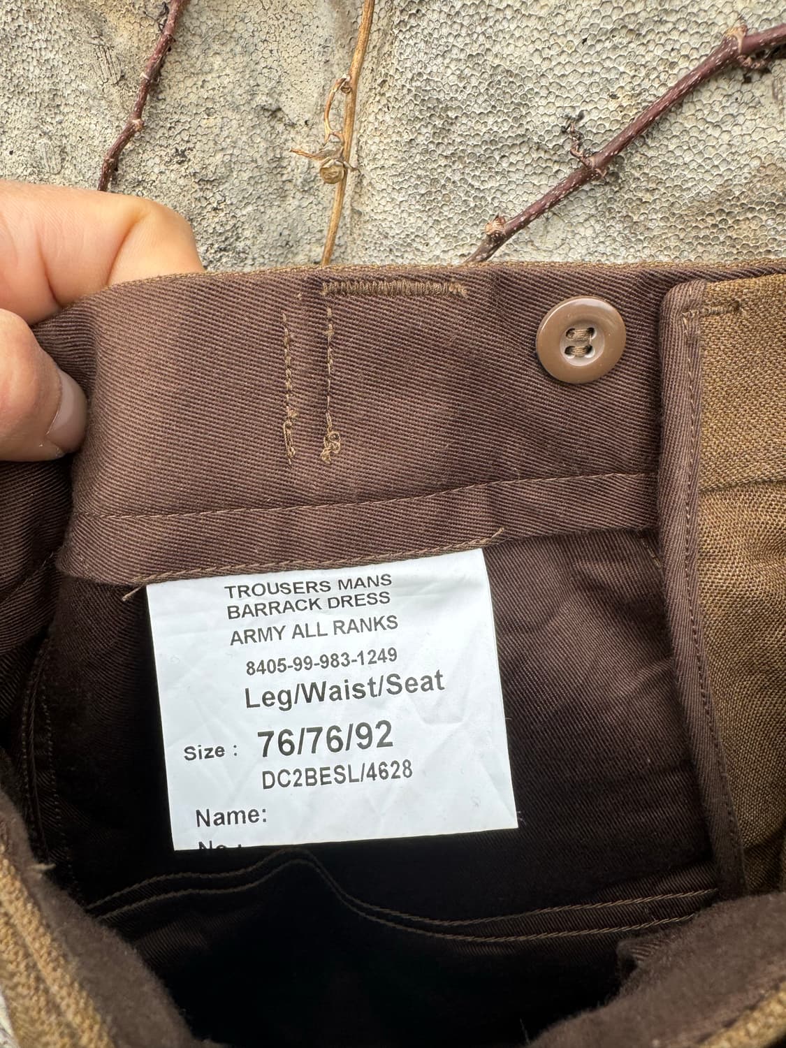 영국군 오리지널 배럭 드레스 트라우져 팬츠 브라운 30 상품이미지8