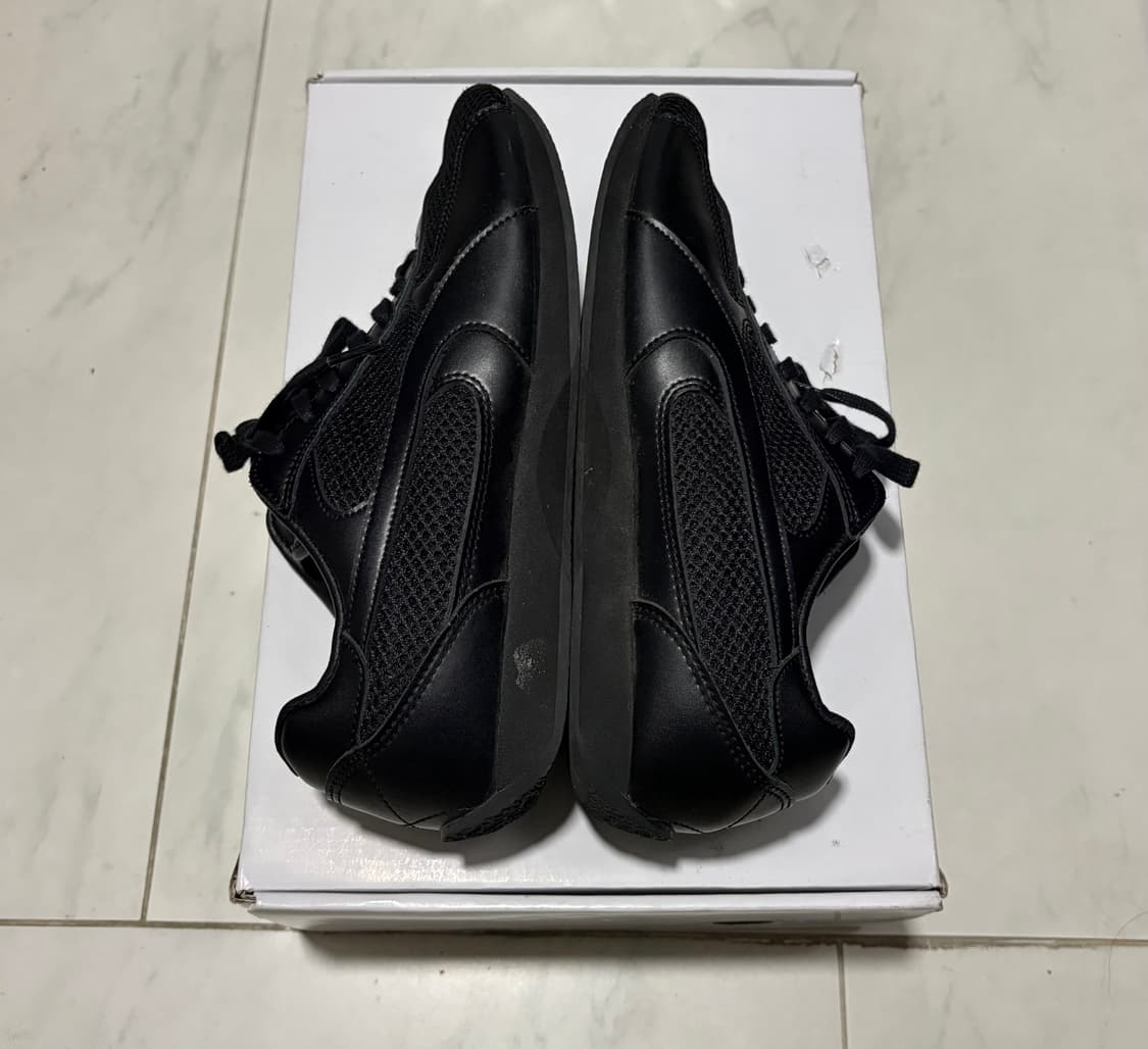 야세 스파이더 레더 스니커즈 블랙 상품이미지4