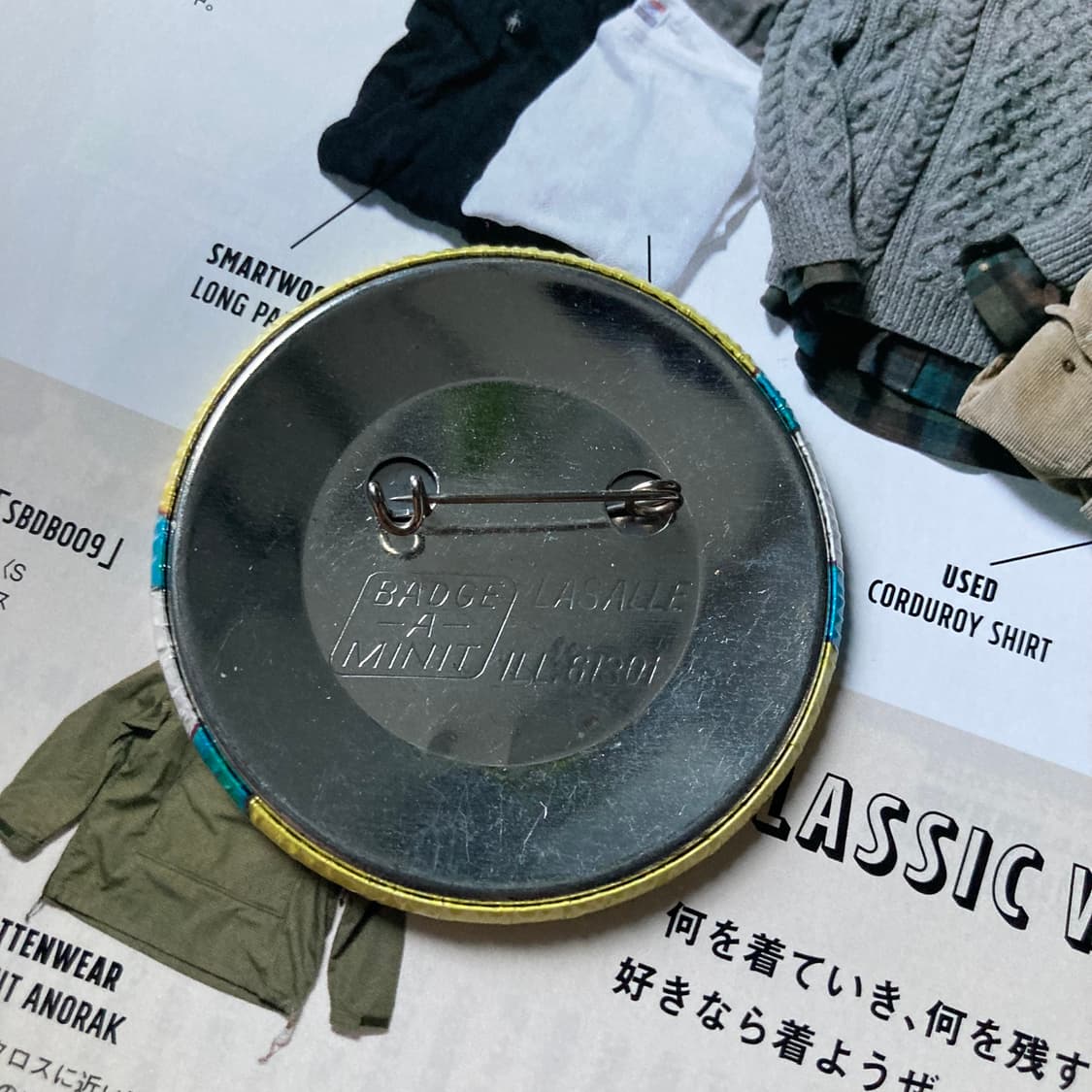 빈티지 people together 프린팅 핀 버튼 뱃지 브로치 악세사리 상품이미지2