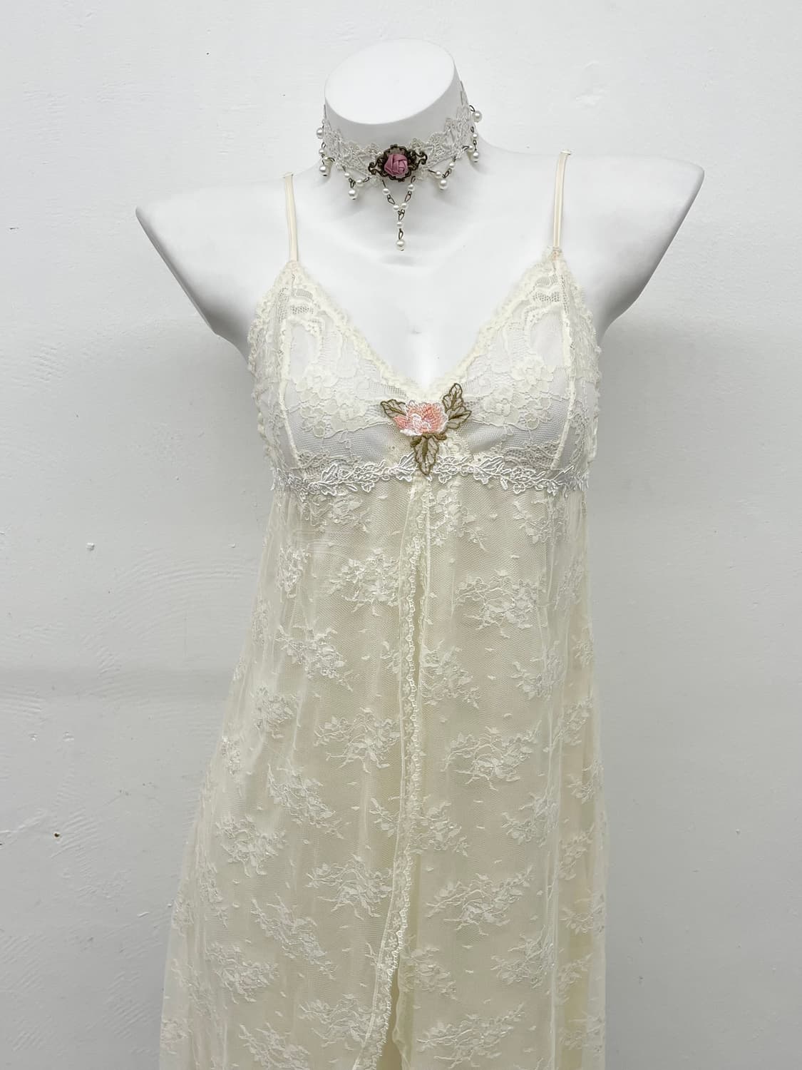 페어리 레이스 자수 슬립 상품이미지2