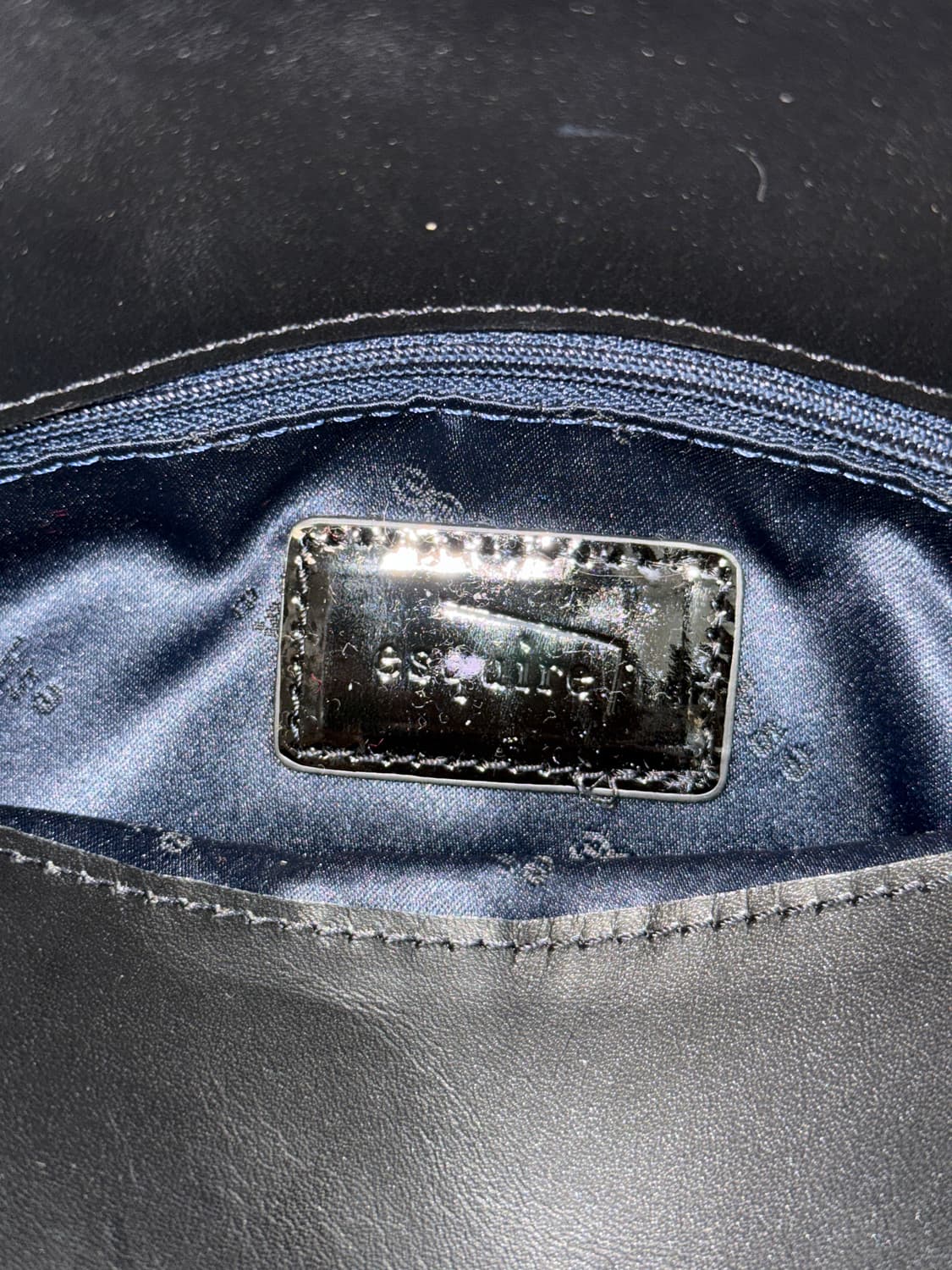 Esquire black enamel stud shoulder bag 상품이미지7