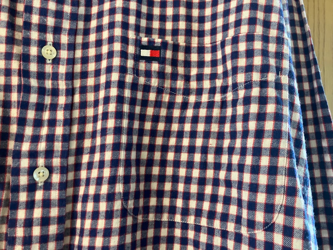 빈티지 90s Tommy Hilfiger 타미힐피거 체크 셔츠 L 105 상품이미지2