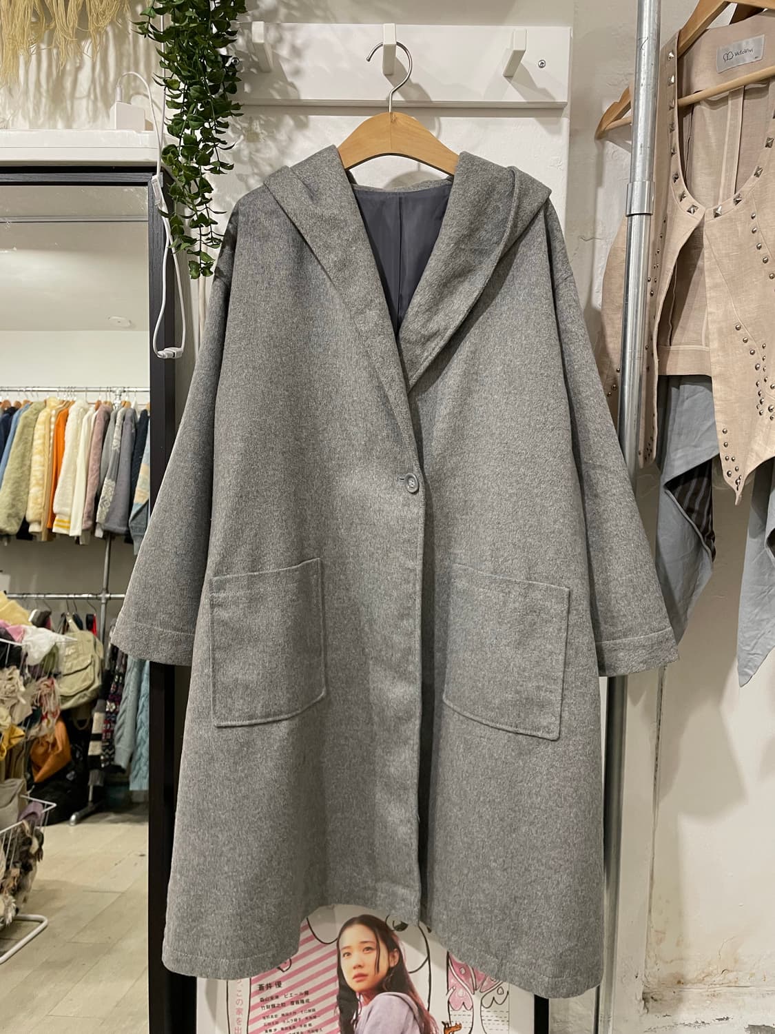 오버핏 후드 코트 상품이미지7