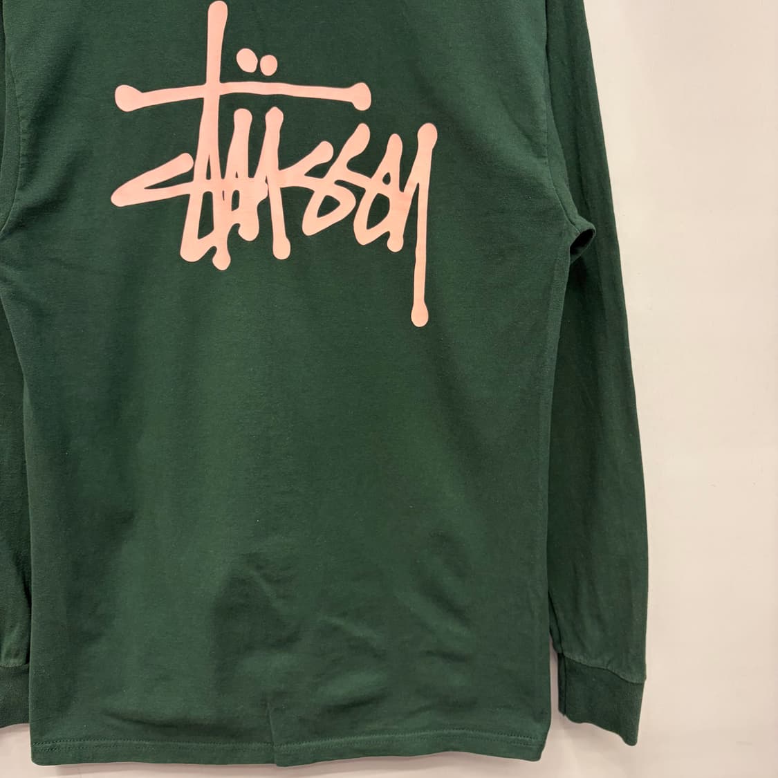 스투시 베이직 빅 로고 그린 롱슬리브 M 상품이미지3