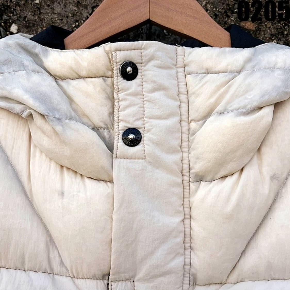 스톤아일랜드 후드 패딩 베스트 XL 하단 와펜 0205 상품이미지3