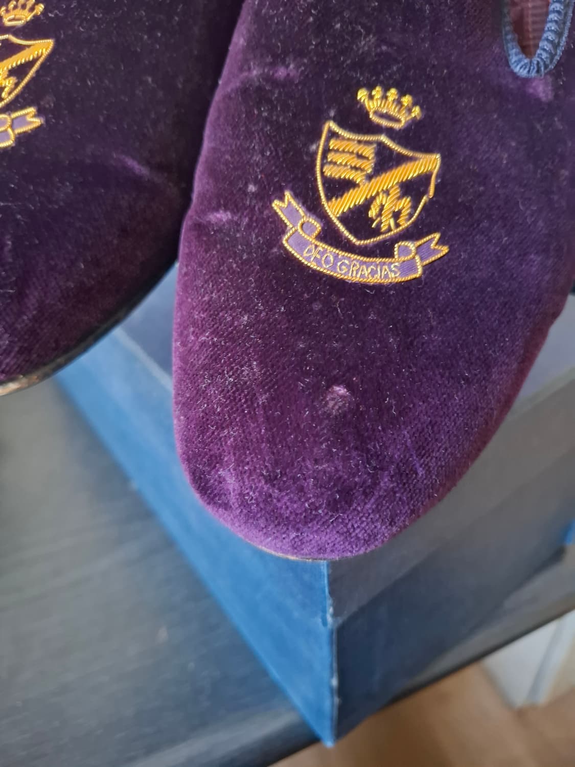 헤링슈즈 모나크 퍼플 벨벳 슬리퍼 (UK 9.5) 상품이미지7