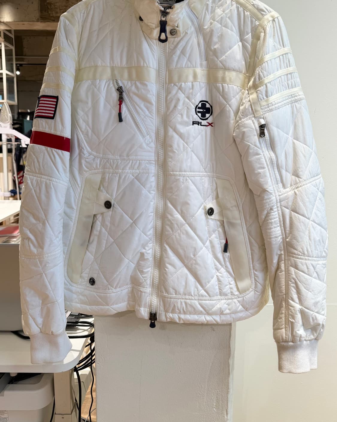 랄프 로렌 rlx 화이트 퀼팅 자켓  상품이미지6