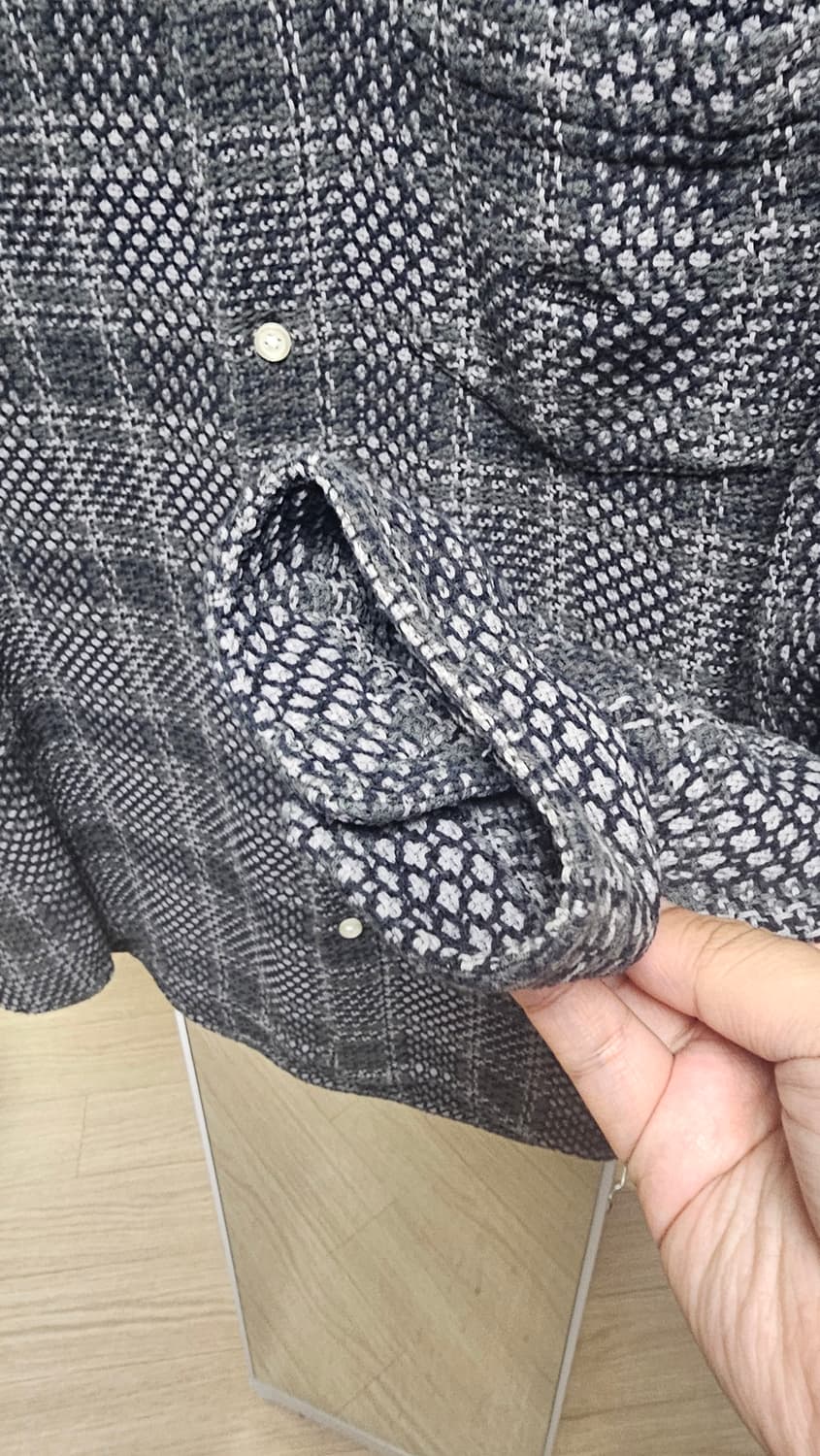 슈프림 베스킷 위브 플레이드 셔츠 블랙 xl 상품이미지4