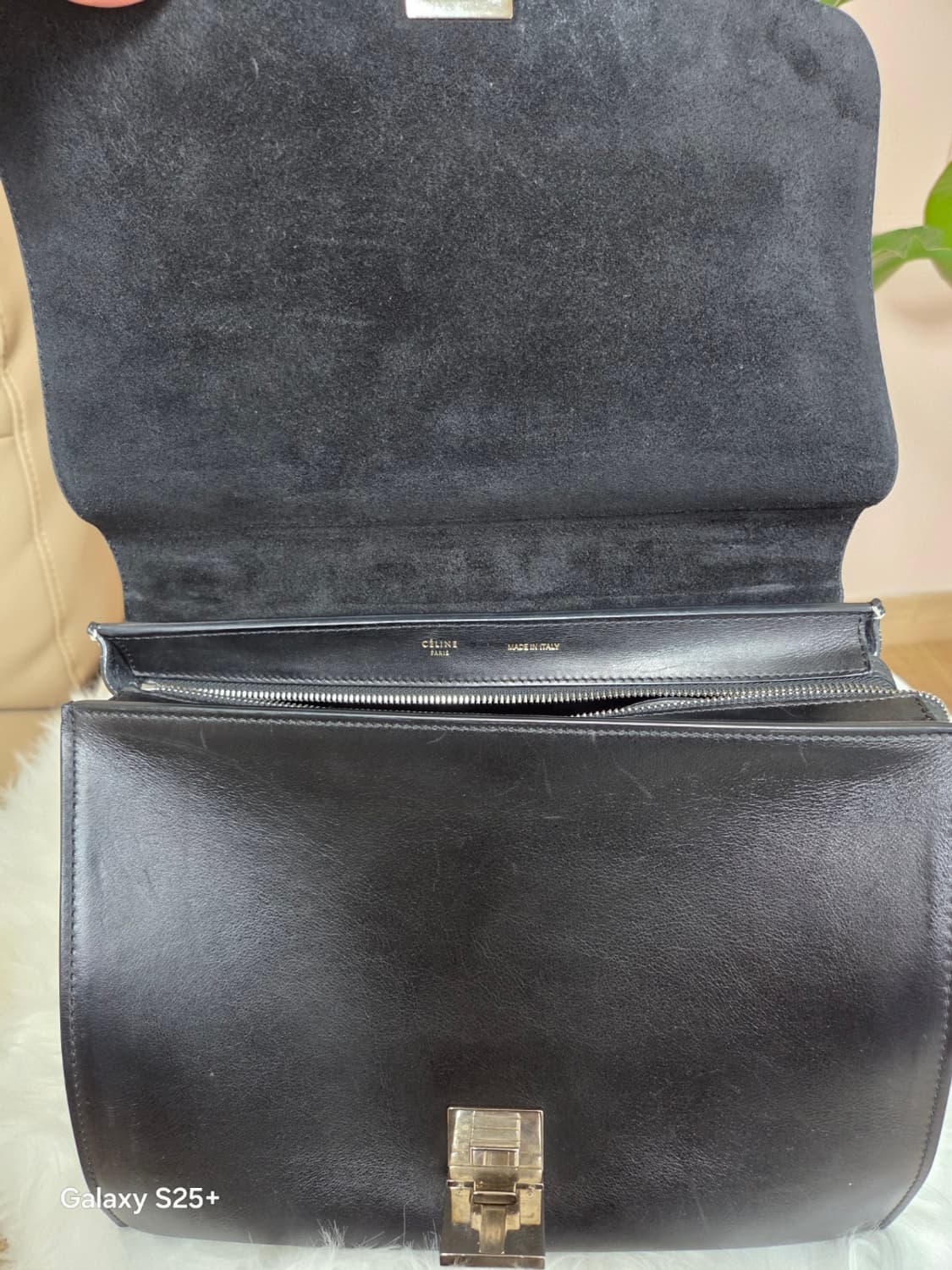 셀린느 트라페즈 가방 네이비 블랙 화이트+ 스트랩 상품이미지5