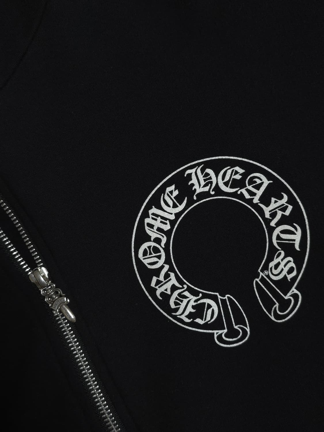 [M] 크롬하츠 홀스슈 플로랄 후드집업 블랙 상품이미지4