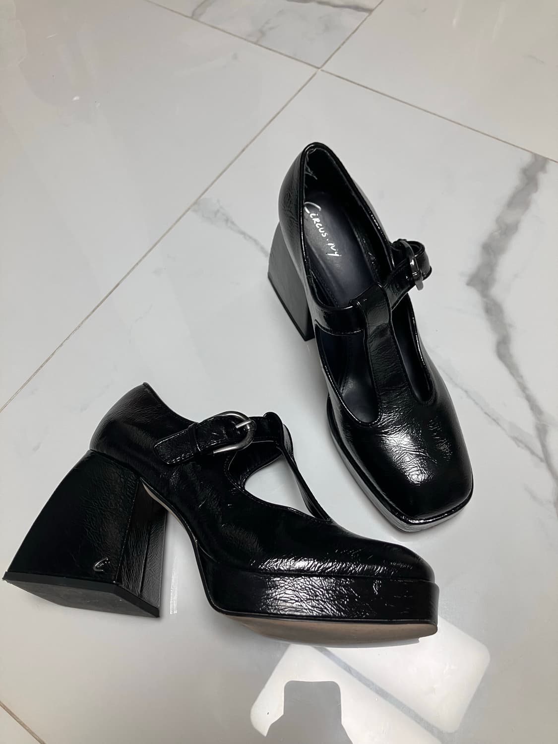 로리타 갸루 Circus NY 블랙 통굽 메리제인 슈즈 235 상품이미지3