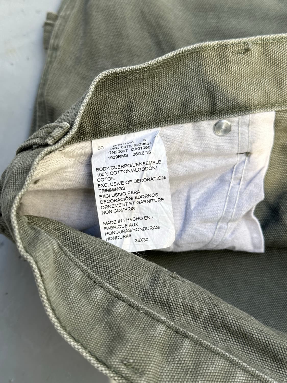 [디키즈] •Dickies Rinsed Moss Green Pants 상품이미지5