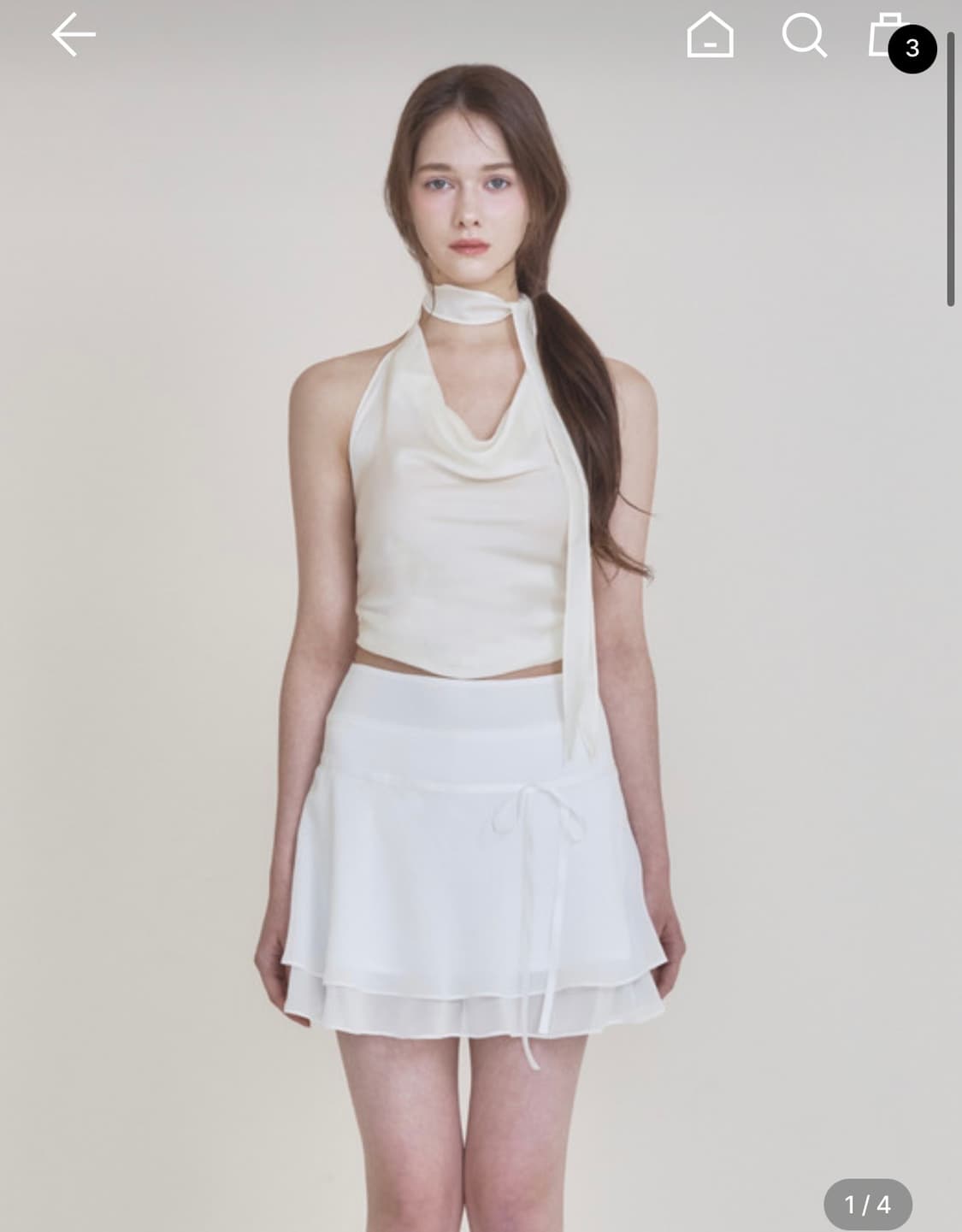 낫유어로즈 홀터넥(크림) 상품이미지2