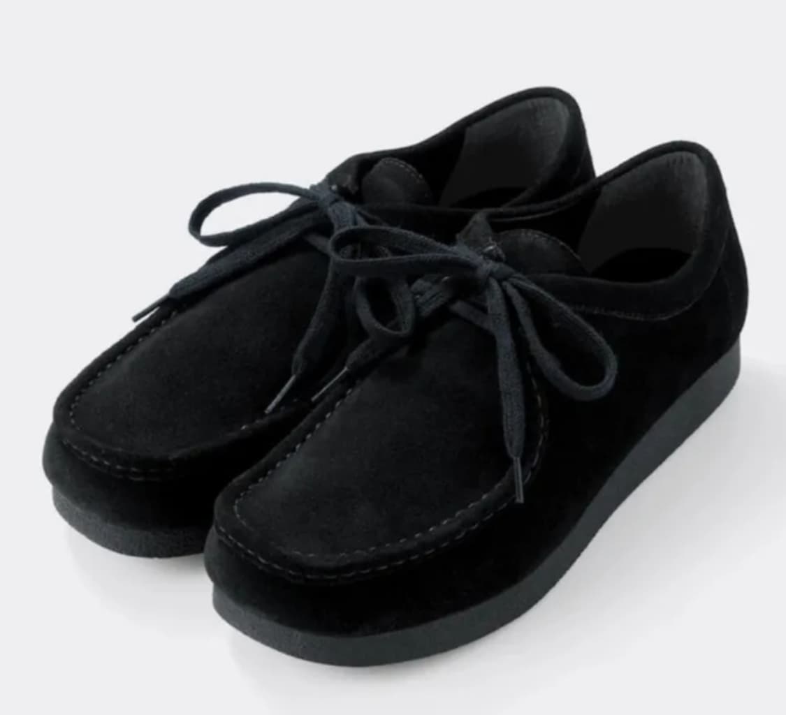 (새제품) GU 지유 모카신 리얼레더 슈즈 블랙 270 상품이미지1