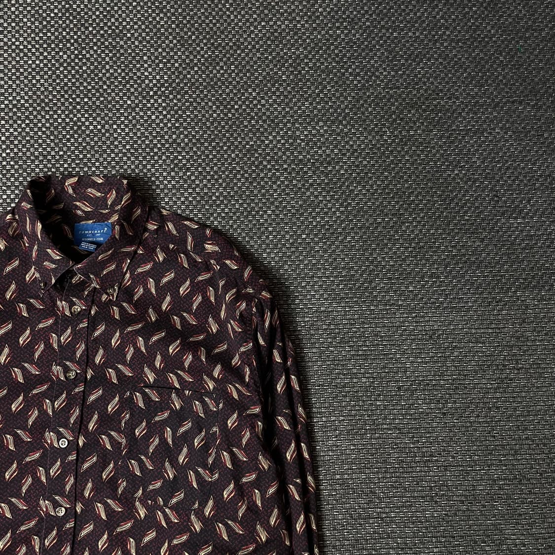 타운크래프트 와인 페이즐리 패턴 긴팔 셔츠 XL 상품이미지3
