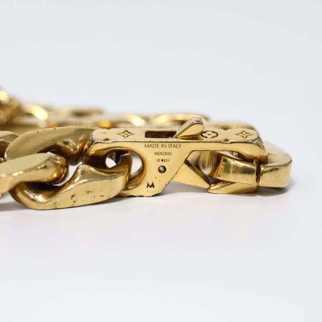 루이비통 모노그램 금장 체인 링크 팔찌 M 상품이미지7