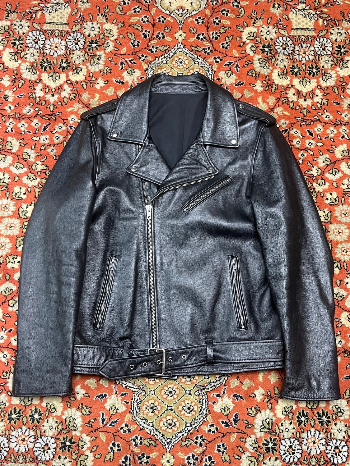 [XL] 소가죽 오버사이즈 더블라이더 가죽자켓 상품이미지1