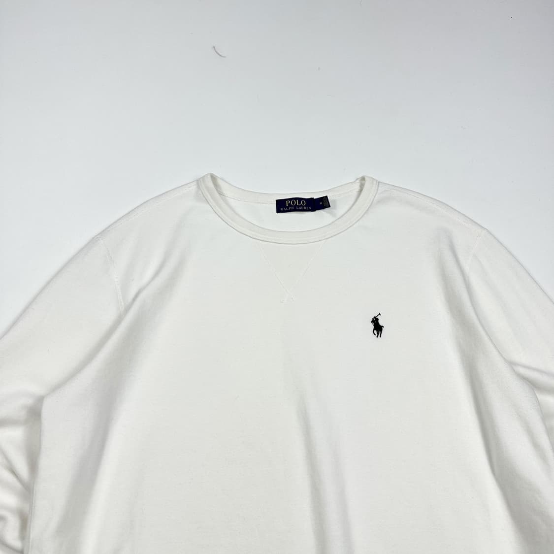 폴로 랄프로렌 포니 클래식 화이트 맨투맨 (실측 L) 상품이미지1