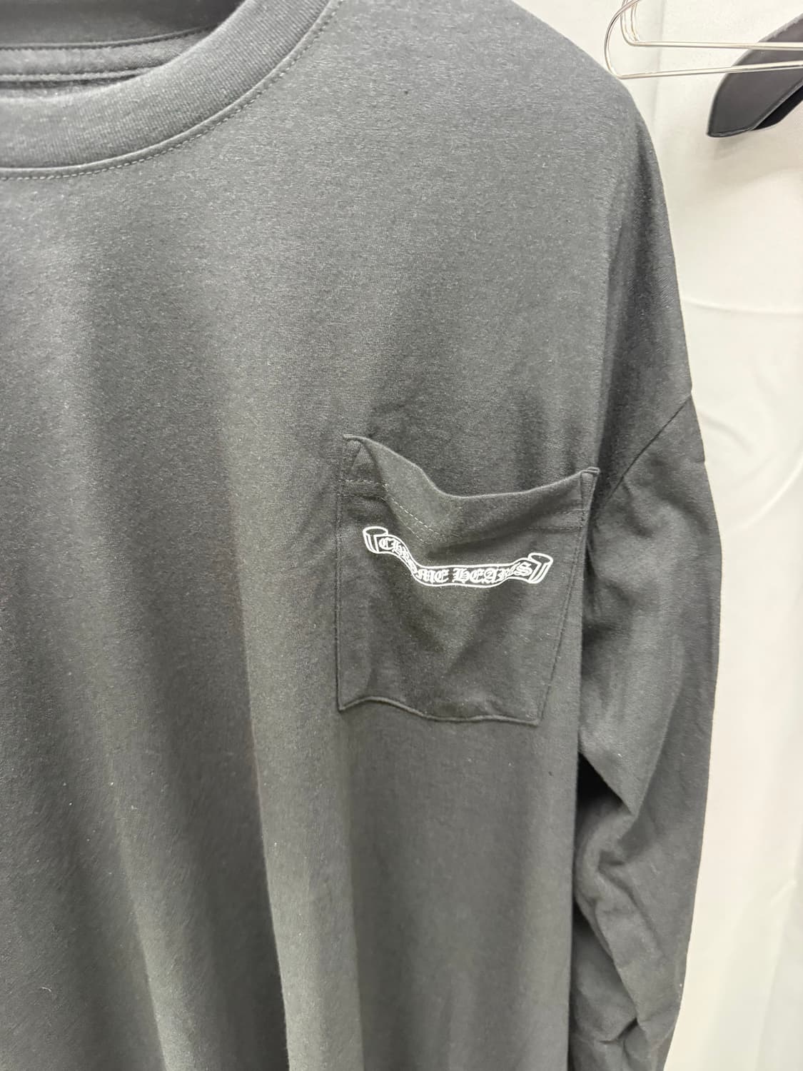 크롬하츠 스크롤 로고 롱슬리브 티셔츠 블랙 XL 상품이미지2