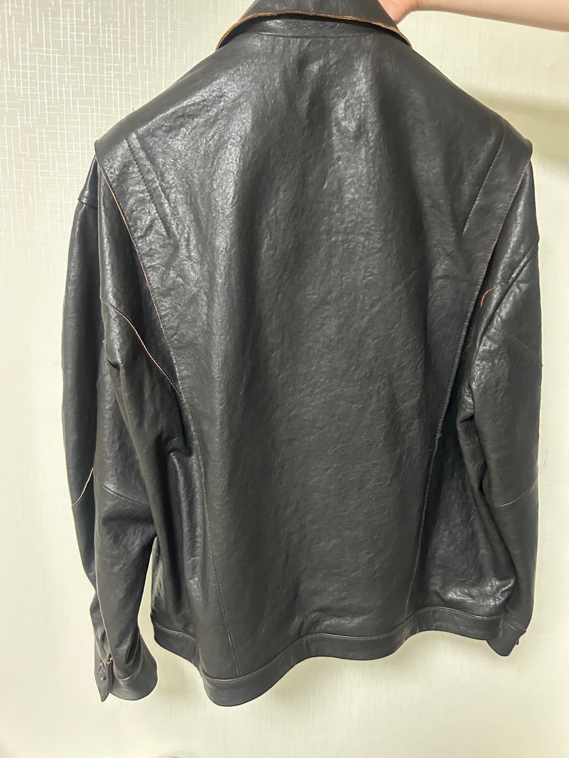 (마지막 인하) 쿠어 컷오프 가죽 블랙 L 상품이미지6