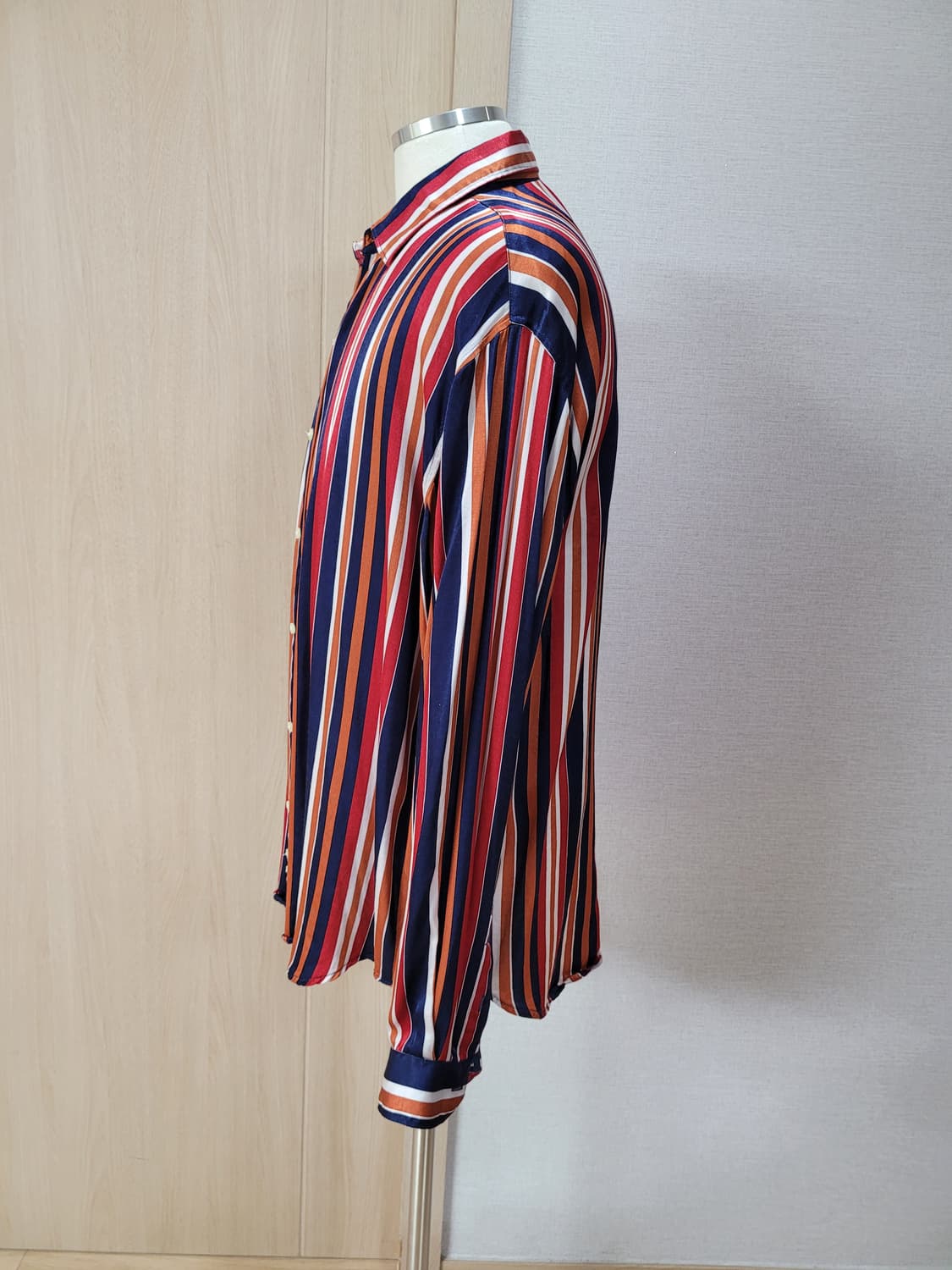 자라 ZARA 남자 스트라이프 셔츠 110 오렌지 상품이미지5