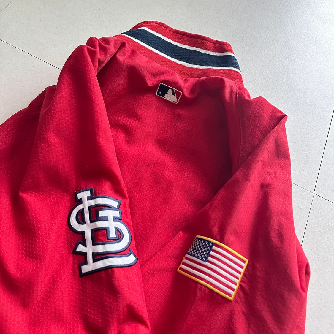 [L] 마제스틱 세인트루이스 카디널스 어센틱 후리스 안감 자켓 상품이미지10